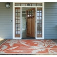 thumbnail image 6 of Couristan Monaco Coastal Flora Indoor / Outdoor Area Rug, Ivory-Orange, 2'3" x 11'9" Runner, 6 of 6
