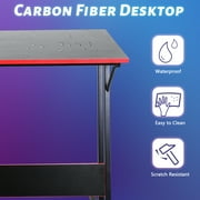 YRLLENSDAN L Shaped Computer Desk, Corner Desk Gaming Table Computer Desk L Shaped Desks Gaming Desks with Large Desktop for Home Office, Black