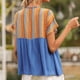 thumbnail image 4 of Camiseta con estilo para mujer, con estampado de retazos, escote de Color, Top de manga corta con cordón calado OAVQHLG3B Store lin121212, 4 of 5