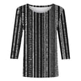thumbnail image 5 of Juesizh T Shirts for Women Plus Size Crew Neck Shirts Trendy Loose Print 3/4 Sleeve Pullover Tee Shirts, S-5XL, 5 of 8