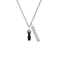 thumbnail image 2 of Delight Jewelry Little Black Dress Silvertone Be Strong and Courageous Bar Charm Necklace, 23", 2 of 4