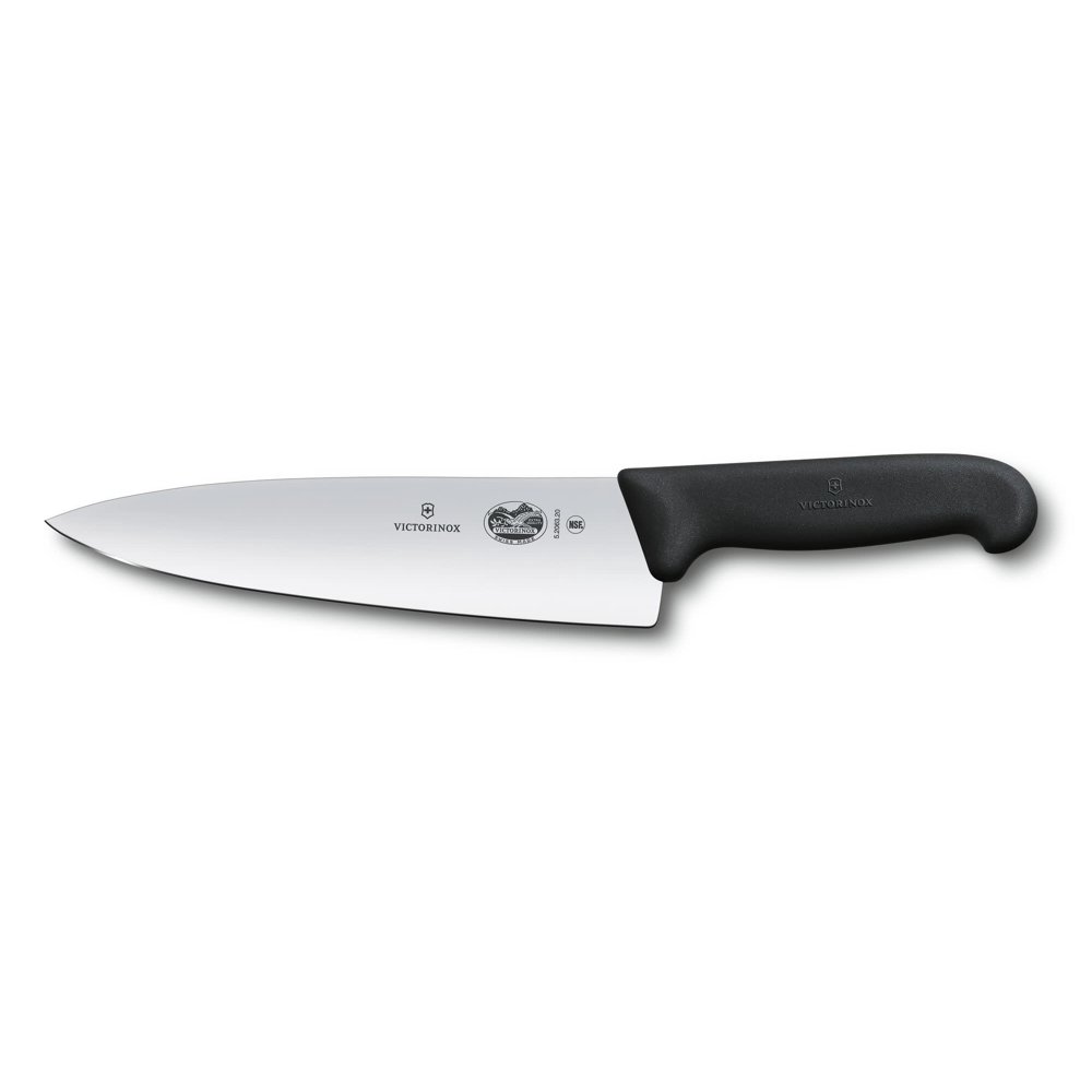 Victorinox Swiss Army Fibrox 8" Chef's Knife with Black Handle 5.2063.