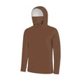 thumbnail image 5 of Aboser Muscle Sun Shirts for Men Long Sleeve Raglans Hoodies Active Outdoor Hiking Golf Shirt SPF UV Protection Hoodie Plus Size Athletic Workout Tops Coffee XXL, 5 of 9