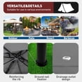 thumbnail image 5 of YRLLENSDAN 10x10 Pop Up Canopy with Sidewalls, Canopy Tents for Parties Outdoor Tent Canopy Waterproof Canopy Patio Tent 10x10 Gazebos for Patios, Grey, 5 of 7