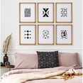 thumbnail image 4 of Kate and Laurel Calter 6 Framed Modern Black and White Geometric Abstract Art Prints, Gold, 4 of 5