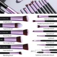 thumbnail image 4 of Brochas de maquillaje BS-MALL Premium sintéticas, 14 unidades, color morado, 4 of 5