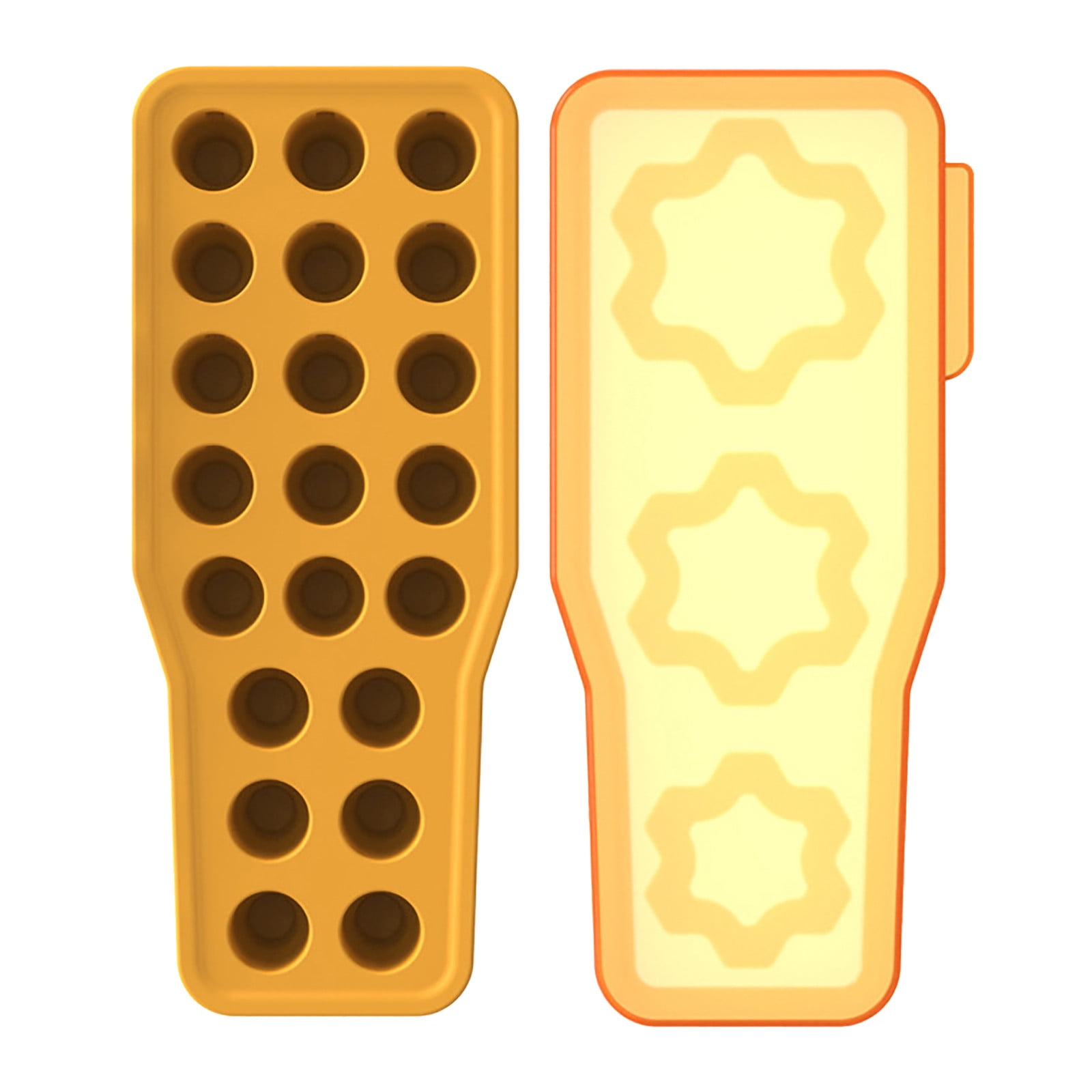 Leatfisat Ice Cube Tray, Silicone Ice Cube Molds With Lid For Tumbler, For Chilling , Cocktails, Drinks, Coffee, Easy Fill And Release Ice Maker
