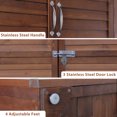 thumbnail image 5 of YTGLEN Extra Large 60" Outdoor Storage Cabinet - Weatherproof Wood w/ Lock, 4 Vented Doors & Shelves for Garden Tools, Patio Furniture, Pool Supplies, Carbonized Black, 5 of 6
