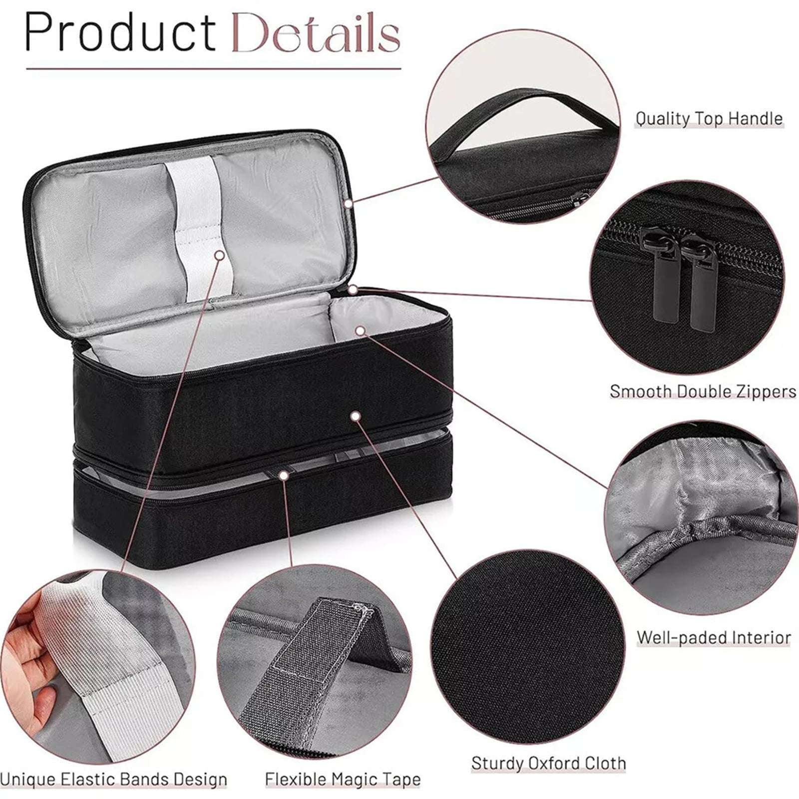BNNG Clearance Decorative Storage Boxes with Lids Flexstyle Travel Nylon Case Double Layer Carrying Case Box for Portable and Secure Storage Case Box for Flexstyle Travel Storage Bag
