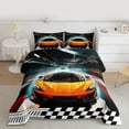 thumbnail image 2 of Homewish Racing Car Bedding Comforter Set 2pcs for Female Men Women,Geometric Plaid Grid Twin Comforter Sets Microfiber,Extreme Sport Breathable Bedding Set,Luxury Bedroom Decor,Reversible, 2 of 8
