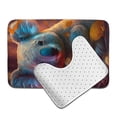 thumbnail image 6 of Honeii Forest Koala Pattern Bathroom Anti-Skid Pad Bathroom Mat Vintage Seamless Pattern Not-Slip Toilet Rug Set, 6 of 6