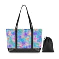 thumbnail image 7 of FORMRS Canvas Laptop Tote Bag for Women with 15.6" Computer Compartments Shoulder Handbag, Neon Starfish Pattern, 7 of 7
