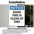 thumbnail image 3 of (2 Pack) Down Time Is Clean-Up Time OSHA Notice Sign 18 Inch X 24 Inch Vinyl Label Decal Sticker Weather Resistant, UV Protected for Workplace, Business, and Construction Site, Made in, 3 of 7