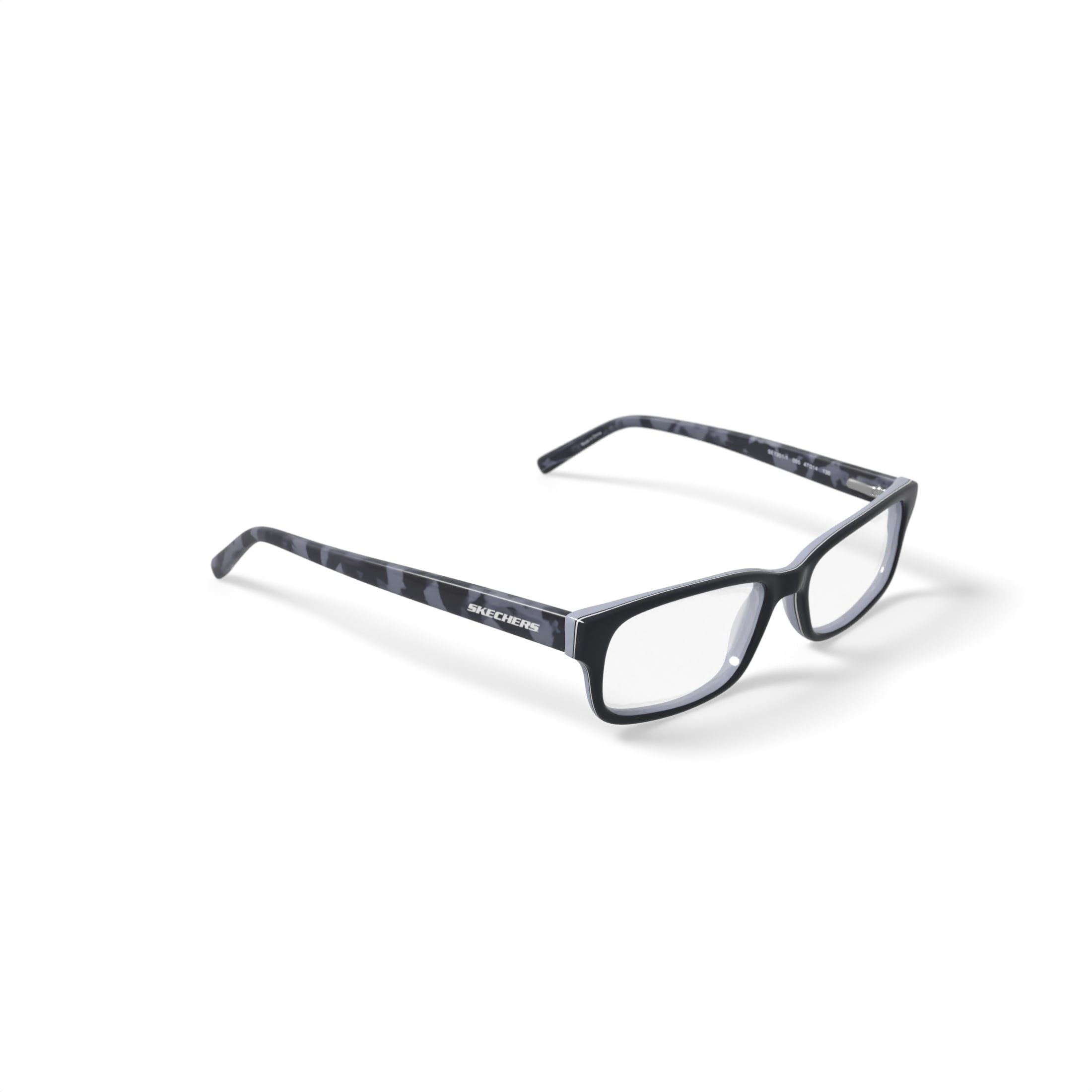 Skechers Youth SEB 1201 Rectangular Prescription Eyeglasses with Case, Black