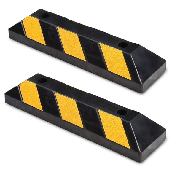 Yescom 22" Premium Rubber Curb Parking Block Car RV Trailer Wheel Tire Stopper Driveway Stop Aid 2 Packs
