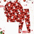 thumbnail image 2 of NOLDARES Boys Pajamas 2 Pieces Pajama Set for Girls Long PJs Sleepwear Christmas Cute for Kids Jmmies Clothes(D006-Watermelon Red), 2 of 9