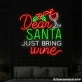thumbnail image 2 of Glowneon Dear Santa Just Bring Wine Neon Sign, Wine Glass LED sign, Home Bar Pub Decor, 2 of 5