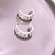 thumbnail image 2 of Jumpingount Gota de oreja de plata Brillante Deslumbrante Círculo Pendientes de botón Pendientes colgantes exquisitos Pendientes impermeables Ropa, zapatos y accesorios Miscelánea Jumpingount AP016820-01, 2 of 6
