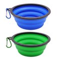 thumbnail image 1 of Cuencos de viaje plegables para perros de 2PCS650ML, cuencos de agua portátiles para perros y gatos, bandejas de agua para acampar con 2 grilletes MFZFUKR BST3028754-1, 1 of 7