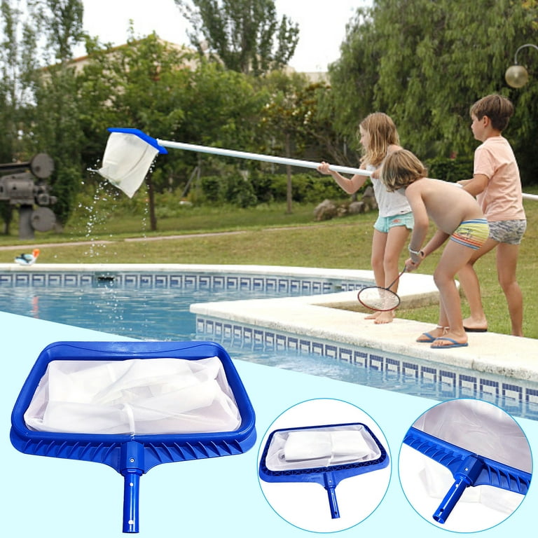 Pompotops Pool Skimmer Net Swimming Pool Fishing Net Fishing Pool Fishing  Net Strengthening Deep Water Net Cleaning Tool For Fishing Leaf Net In  Water Pool, blue 