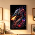 thumbnail image 5 of YiJuHui 5D Diamond Painting, Dragon Rhinestone Paintings for Adults, Full Drill Embroidery Arts, Canvas Wall Decor, Living Room Home Décor, 5 of 6