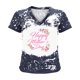 thumbnail image 4 of Top de manga corta con estampado de degradado Sexy de verano para mujer con cuello en V y estampado de día regular para mujer OAVQHLG3B Store lin121212, 4 of 4