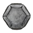 thumbnail image 4 of Show & Tail The Fuzzy Fleece Dog Bed – Soft Fleece Printed Canvas Pet Bed, 4 of 6