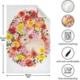 thumbnail image 5 of Bunny Flowers Poppies Kitchen Dish Towels Set of 6 Absorbent Hand Towels, Lint-Free 18"x28" Easter Egg Shape Fast Drying Hanging Dishcloths for Cooking Baking Home Clean, 5 of 7