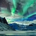 thumbnail image 6 of Acheng Aurora Borealis Mountains Lake Round Tablecloth - Great for Home Kitchen/Parties/Holiday Dinner - 100% Polyester Fiber - Outdoor Picnic Camping and Indoor Kitchen Dining Party 42-46, 6 of 8