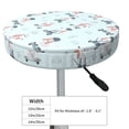 thumbnail image 4 of Gukieu Poodle Playing Skateboard Print Round Chair Cover, Dust-proof and Non-slip Bar Chair Protective Cover, Suitable for Bars, Restaurants, Offices-13 inch, 4 of 7