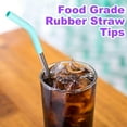 thumbnail image 3 of Silicone Straw Tips for Stainless Steel Straw,Bexikou 12Pcs Green Reusable Silicone Tip,Rubber Straws Covers,Food Grade Silicone Tips for Smoothie Drinking Straws, 3 of 7
