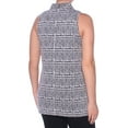 thumbnail image 2 of MICHAEL KORS $98 Womens New 1701 Black Plaid Turtle Neck Sleeveless Top S B+B, 2 of 2