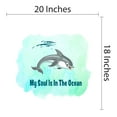 thumbnail image 4 of QUOTES - My Soul Is In The Ocean - Vinyl Home Bedroom Lettering Art Quotes Wall Decoration Dolphin Animal Aquatic Creature Design Adhesive Wall Decal Sticker 20" x 18", 4 of 5