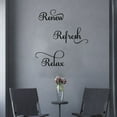 thumbnail image 5 of ESTART 3 Pcs Relax Refresh Renew Metal Wall Art, Black Letter Sign, Bathroom Bedroom Living Room Decor, 5 of 9