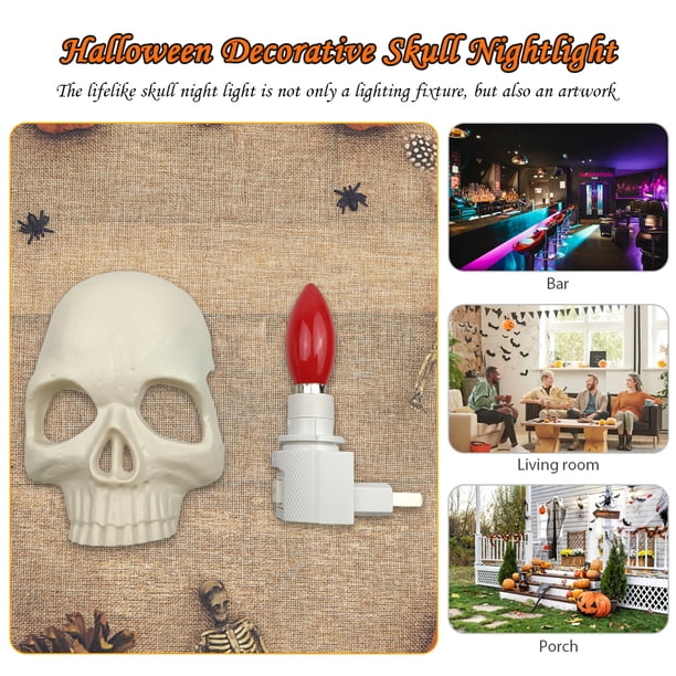 Calavera gótica de Halloween Decoración Horror Atmósfera Calavera Velas Lámpara para fiesta de club