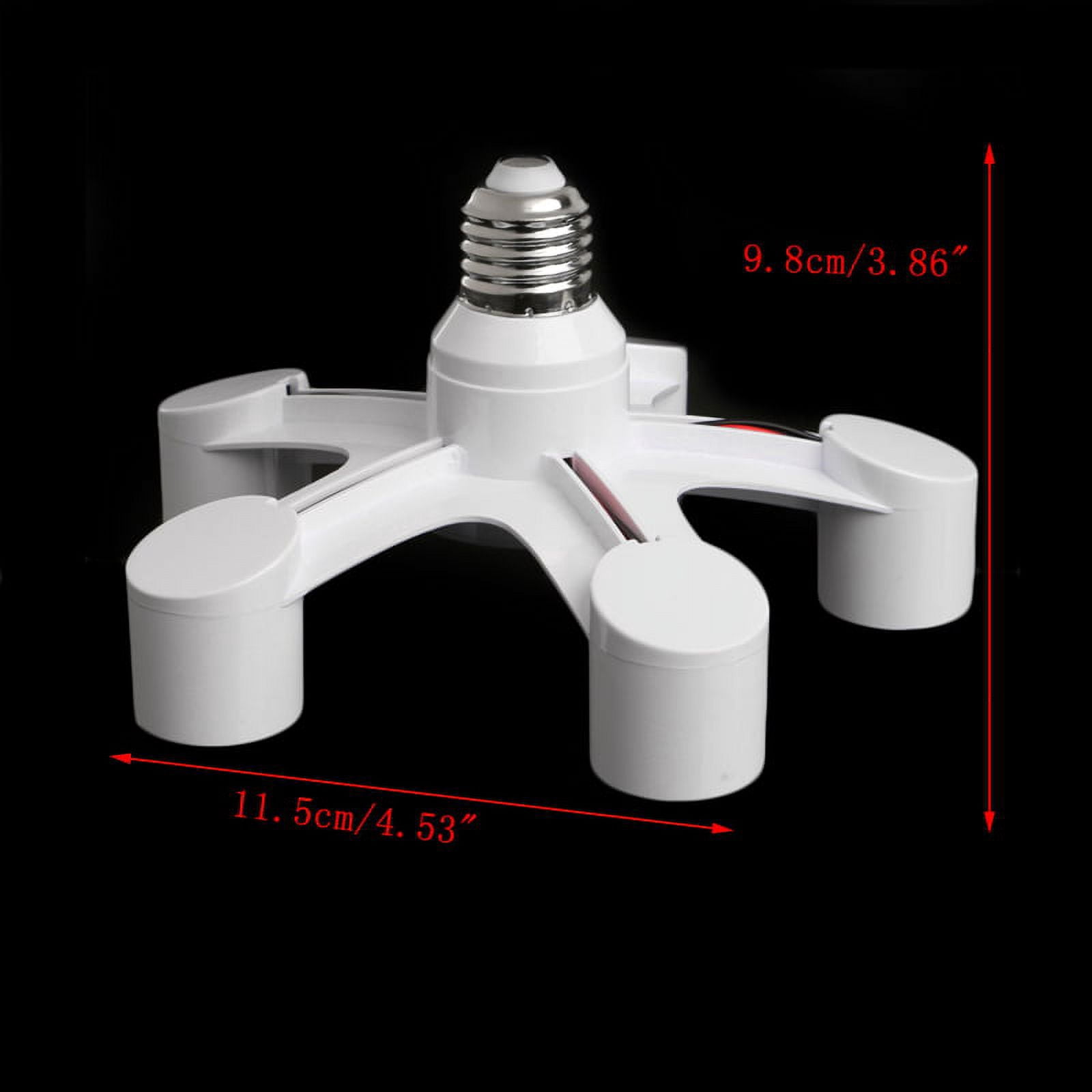 ANXPTME 5 In 1 E27 To E27 Base Socket Splitter LED Light Lamp Bulb Adapter Holder