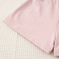 thumbnail image 6 of IVEYRTF Girls Summer Casual Set Collar Sleeveless Top and Shorts Embellished Trim and Bow Soft Play Wear Children 2PC Romper and Shorts Outfit(Pink,4-5 Years), 6 of 8