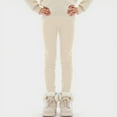 thumbnail image 5 of yocbz Girl Winter Thick Warm Pant Printing Fleece Lined Legging Tight Beige,Size for 13-14 Years, 5 of 7