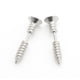 thumbnail image 2 of Pendientes de oreja de acero inoxidable punk dorado unisex Pendientes de tapón de tornillo entero de uñas Sunnimix  Pernos prisioneros del pendiente, 2 of 8