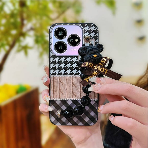 Lulumi-Phone Case For ZTE Blade V60 Design/Axon 60 Lite, Dirt-resistant silicone Skin-friendly feel soft case Waterproof Anti-knock cute protective case Bear bracelet Simplicity Cartoon