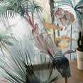 thumbnail image 5 of Summer Palm Trees Semi Sheer Curtains 96 Inch Length 2 Panels Set, Botanical Tropical Leaves Sheer Kitchen Curtain Privacy Voile Window Curtain for Living Room Bedroom Rod Pocket Drapes, 5 of 7