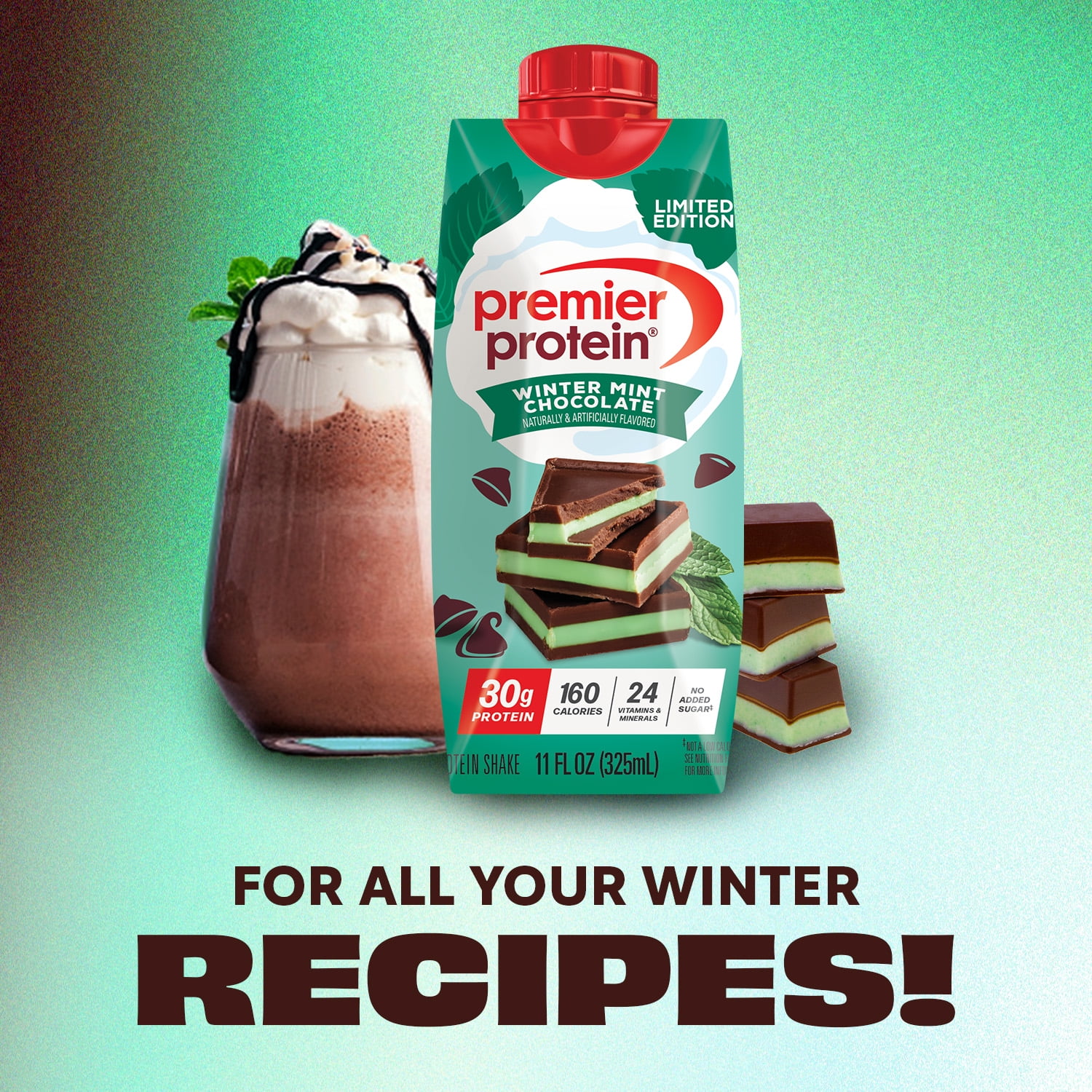 Premier Protein Shake, Winter Mint Chocolate Limited Time, 30g