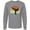 Athletic Heather, variant on Karate Martial Arts Retro Sunset Long Sleeve T-Shirt