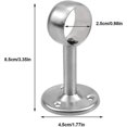 thumbnail image 3 of Ceiling Bracket for Curtain Rod, 4 Pieces Stainless Steel Hanging Rod Bracket, Curtain Rod Bracket, Hanging Rod Bracket, 3 of 5