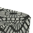 thumbnail image 4 of Jordan Manufacturing 22.5" x 22.5" Maloa Asphalt Black Ikat Square Outdoor Deep Seat Cushion with Ties and Welt, 4 of 9