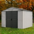 thumbnail image 4 of DuraMax StoreMax Plus Plastic 10.5 x 8 Ft with Molded Floor Outdoor Storage Shed, 4 of 18