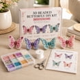 thumbnail image 5 of Butterfly Bead Art, Creative3D Beaded Animal Kit Bead Craft Kit for Adults, Creative3D DIY Kit Beaded Gnome DIY Kit,3D Beaded Craft Kit for Desk Decor (Turtle Seahorse Jellyfish Whale for Sea Animal, 5 of 7