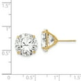 thumbnail image 2 of Beautiful 14k 12mm Round CZ Post Earrings, 2 of 2