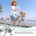 thumbnail image 5 of Dolonm 24" Girls Bike for Ages 10+, Lightweight High-Carbon Steel Frame Cruiser Bike for Women, Commuter Bicycle with Wicker Basket & Rear Seat, Green, 5 of 8