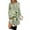 Light Green, variant on Women's Fashion Casual Dress with Pockets, Decorative Buttons, Christmas Prints, Round Neck and Long Sleeves for Practical Holiday Wear,Dark Blue,2XL